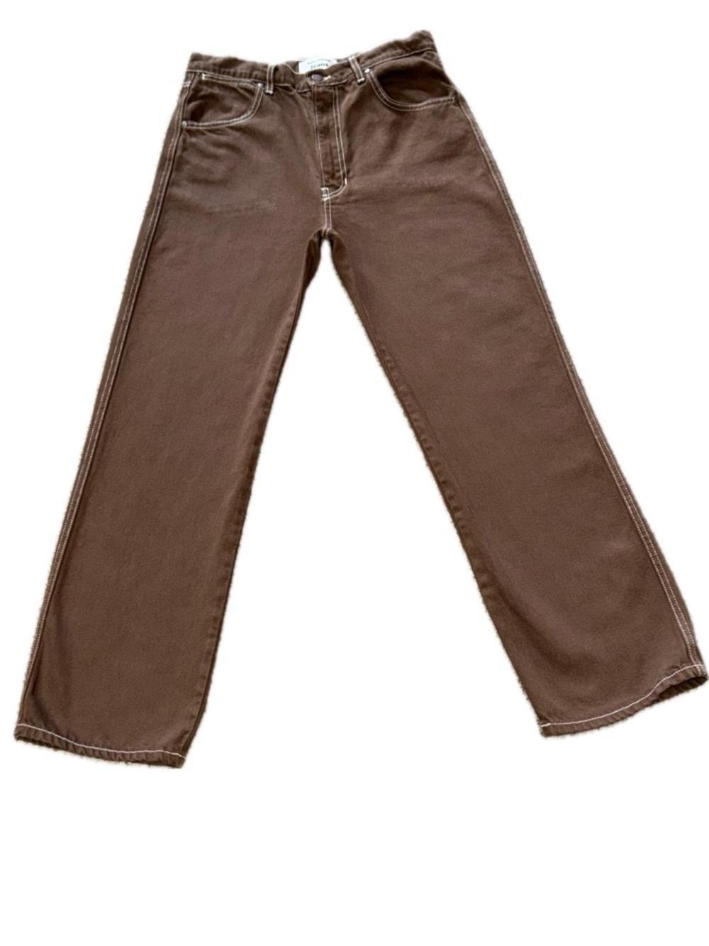 REFORMATION Cowboy High Rise Wide Leg Chocolate Brown Jeans | Sz 25